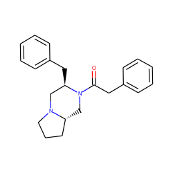 O=C(Cc1ccccc1)N1C[C@@H]2CCCN2C[C@H]1Cc1ccccc1 ZINC000036285955