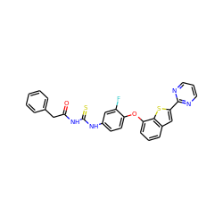 O=C(Cc1ccccc1)NC(=S)Nc1ccc(Oc2cccc3cc(-c4ncccn4)sc23)c(F)c1 ZINC000072139883