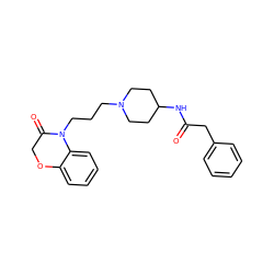 O=C(Cc1ccccc1)NC1CCN(CCCN2C(=O)COc3ccccc32)CC1 ZINC000064573958