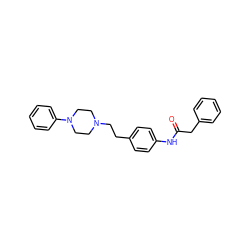 O=C(Cc1ccccc1)Nc1ccc(CCN2CCN(c3ccccc3)CC2)cc1 ZINC000084671007