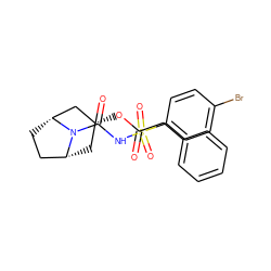 O=C(Cc1ccccc1)O[C@@H]1C[C@@H]2CC[C@H](C1)N2C(=O)NS(=O)(=O)c1ccc(Br)cc1 ZINC000100971000