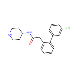 O=C(Cc1ccccc1-c1cccc(Cl)c1)NC1CCNCC1 ZINC000049046246