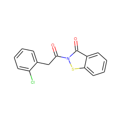 O=C(Cc1ccccc1Cl)n1sc2ccccc2c1=O ZINC000299827974