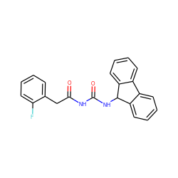 O=C(Cc1ccccc1F)NC(=O)NC1c2ccccc2-c2ccccc21 ZINC000653782550