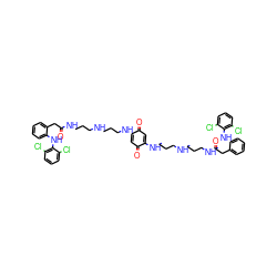 O=C(Cc1ccccc1Nc1c(Cl)cccc1Cl)NCCCNCCCNC1=CC(=O)C(NCCCNCCCNC(=O)Cc2ccccc2Nc2c(Cl)cccc2Cl)=CC1=O ZINC000150607649