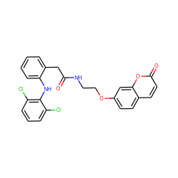 O=C(Cc1ccccc1Nc1c(Cl)cccc1Cl)NCCOc1ccc2ccc(=O)oc2c1 ZINC001772577046