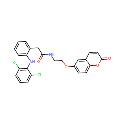 O=C(Cc1ccccc1Nc1c(Cl)cccc1Cl)NCCOc1ccc2oc(=O)ccc2c1 ZINC001772657568