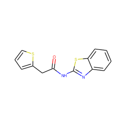 O=C(Cc1cccs1)Nc1nc2ccccc2s1 ZINC000000117390