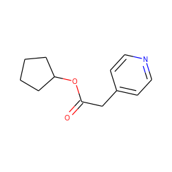 O=C(Cc1ccncc1)OC1CCCC1 ZINC000026829422