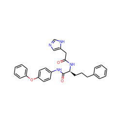 O=C(Cc1cnc[nH]1)N[C@@H](CCCc1ccccc1)C(=O)Nc1ccc(Oc2ccccc2)cc1 ZINC000084616356