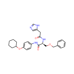 O=C(Cc1cnc[nH]1)N[C@@H](COCc1ccccc1)C(=O)Nc1ccc(OC2CCCCC2)cc1 ZINC000084596566