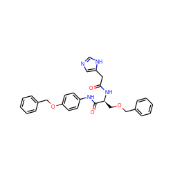 O=C(Cc1cnc[nH]1)N[C@@H](COCc1ccccc1)C(=O)Nc1ccc(OCc2ccccc2)cc1 ZINC000084596567