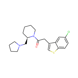 O=C(Cc1csc2ccc(Cl)cc12)N1CCCC[C@@H]1CN1CCCC1 ZINC000029043349