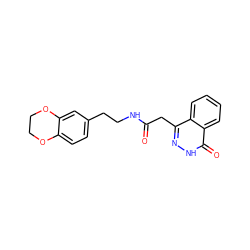 O=C(Cc1n[nH]c(=O)c2ccccc12)NCCc1ccc2c(c1)OCCO2 ZINC000009721268