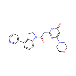 O=C(Cc1nc(N2CCOCC2)cc(=O)[nH]1)N1CCc2c(-c3cccnc3)cccc21 ZINC000103262539