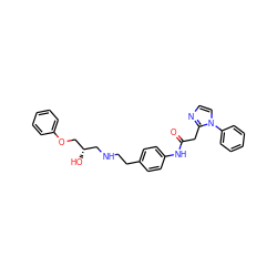 O=C(Cc1nccn1-c1ccccc1)Nc1ccc(CCNC[C@H](O)COc2ccccc2)cc1 ZINC000040875219