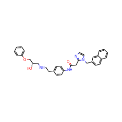 O=C(Cc1nccn1Cc1ccc2ccccc2c1)Nc1ccc(CCNC[C@H](O)COc2ccccc2)cc1 ZINC000044405443