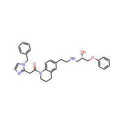 O=C(Cc1nccn1Cc1ccccc1)N1CCCc2cc(CCNC[C@H](O)COc3ccccc3)ccc21 ZINC000040876754