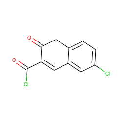 O=C(Cl)C1=Cc2cc(Cl)ccc2CC1=O ZINC000027207487