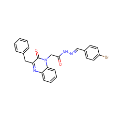 O=C(Cn1c(=O)c(Cc2ccccc2)nc2ccccc21)N/N=C/c1ccc(Br)cc1 ZINC000299863224