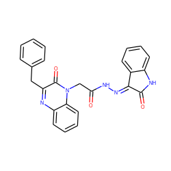 O=C(Cn1c(=O)c(Cc2ccccc2)nc2ccccc21)N/N=C1/C(=O)Nc2ccccc21 ZINC000299863190