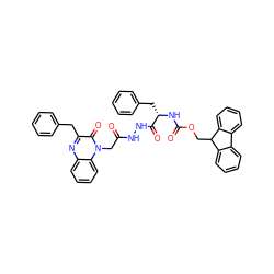 O=C(Cn1c(=O)c(Cc2ccccc2)nc2ccccc21)NNC(=O)[C@H](Cc1ccccc1)NC(=O)OCC1c2ccccc2-c2ccccc21 ZINC000299868300