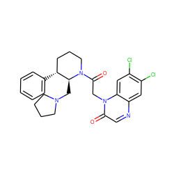 O=C(Cn1c(=O)cnc2cc(Cl)c(Cl)cc21)N1CCC[C@@H](c2ccccc2)[C@@H]1CN1CCCC1 ZINC000029045282