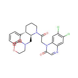 O=C(Cn1c(=O)cnc2cc(Cl)c(Cl)cc21)N1CCC[C@@H](c2ccccc2)[C@@H]1CN1CCOCC1 ZINC000029045268