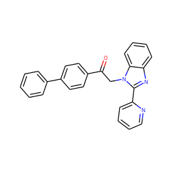 O=C(Cn1c(-c2ccccn2)nc2ccccc21)c1ccc(-c2ccccc2)cc1 ZINC000082158041