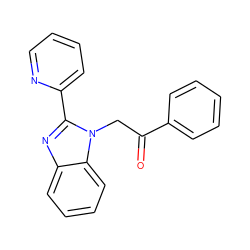 O=C(Cn1c(-c2ccccn2)nc2ccccc21)c1ccccc1 ZINC000028539435