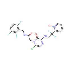 O=C(Cn1c(Cl)cnc(NCC(F)(F)c2cccc[n+]2[O-])c1=O)NCc1c(F)ccc(F)c1F ZINC000013489028