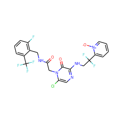 O=C(Cn1c(Cl)cnc(NCC(F)(F)c2cccc[n+]2[O-])c1=O)NCc1c(F)cccc1C(F)(F)F ZINC000028767099