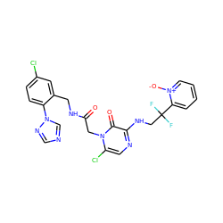 O=C(Cn1c(Cl)cnc(NCC(F)(F)c2cccc[n+]2[O-])c1=O)NCc1cc(Cl)ccc1-n1cncn1 ZINC000026752412