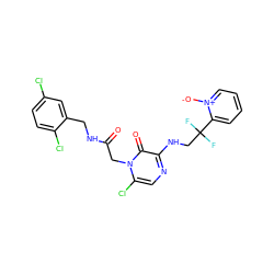 O=C(Cn1c(Cl)cnc(NCC(F)(F)c2cccc[n+]2[O-])c1=O)NCc1cc(Cl)ccc1Cl ZINC000028766162