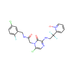 O=C(Cn1c(Cl)cnc(NCC(F)(F)c2cccc[n+]2[O-])c1=O)NCc1cc(Cl)ccc1F ZINC000013489026