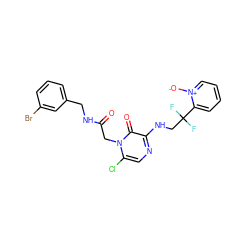 O=C(Cn1c(Cl)cnc(NCC(F)(F)c2cccc[n+]2[O-])c1=O)NCc1cccc(Br)c1 ZINC000028766649