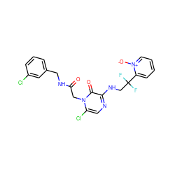 O=C(Cn1c(Cl)cnc(NCC(F)(F)c2cccc[n+]2[O-])c1=O)NCc1cccc(Cl)c1 ZINC000013489020