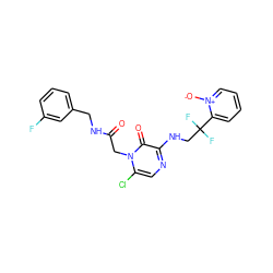 O=C(Cn1c(Cl)cnc(NCC(F)(F)c2cccc[n+]2[O-])c1=O)NCc1cccc(F)c1 ZINC000013489019