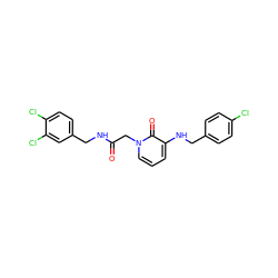 O=C(Cn1cccc(NCc2ccc(Cl)cc2)c1=O)NCc1ccc(Cl)c(Cl)c1 ZINC000653710250