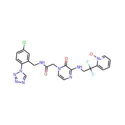 O=C(Cn1ccnc(NCC(F)(F)c2cccc[n+]2[O-])c1=O)NCc1cc(Cl)ccc1-n1cnnn1 ZINC000013579430