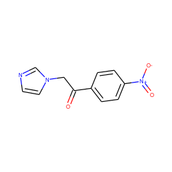 O=C(Cn1ccnc1)c1ccc([N+](=O)[O-])cc1 ZINC000019595447