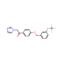 O=C(Cn1ccnc1)c1ccc(OCc2cccc(OC(F)(F)F)c2)cc1 ZINC000299827165