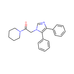 O=C(Cn1cnc(-c2ccccc2)c1-c1ccccc1)N1CCCCC1 ZINC000007343954