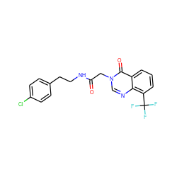 O=C(Cn1cnc2c(C(F)(F)F)cccc2c1=O)NCCc1ccc(Cl)cc1 ZINC000653733788