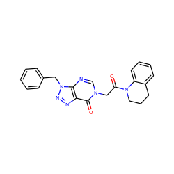 O=C(Cn1cnc2c(nnn2Cc2ccccc2)c1=O)N1CCCc2ccccc21 ZINC000004139740