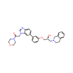 O=C(Cn1cnc2ccc(-c3cccc(OC[C@@H](O)CN4CCc5ccccc5C4)c3)cc21)N1CCOCC1 ZINC000220904326