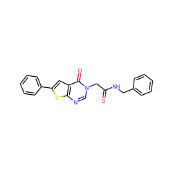 O=C(Cn1cnc2sc(-c3ccccc3)cc2c1=O)NCc1ccccc1 ZINC000000935959