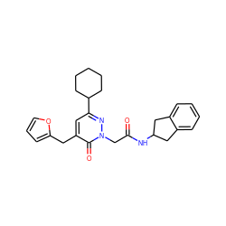 O=C(Cn1nc(C2CCCCC2)cc(Cc2ccco2)c1=O)NC1Cc2ccccc2C1 ZINC000058602767