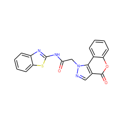 O=C(Cn1ncc2c(=O)oc3ccccc3c21)Nc1nc2ccccc2s1 ZINC000004099325