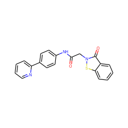 O=C(Cn1sc2ccccc2c1=O)Nc1ccc(-c2ccccn2)cc1 ZINC000169311140